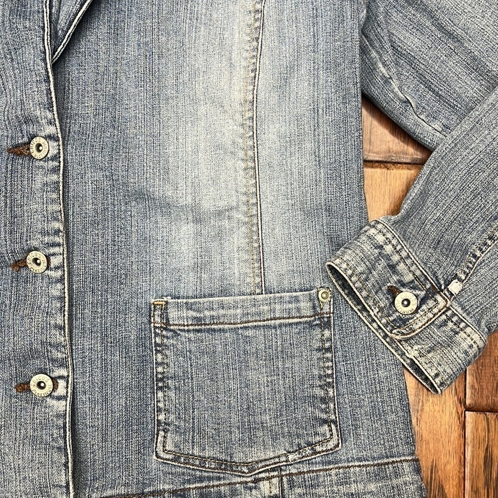 Chicos platinum bedazzled denim jacket - Picture 5 of 9